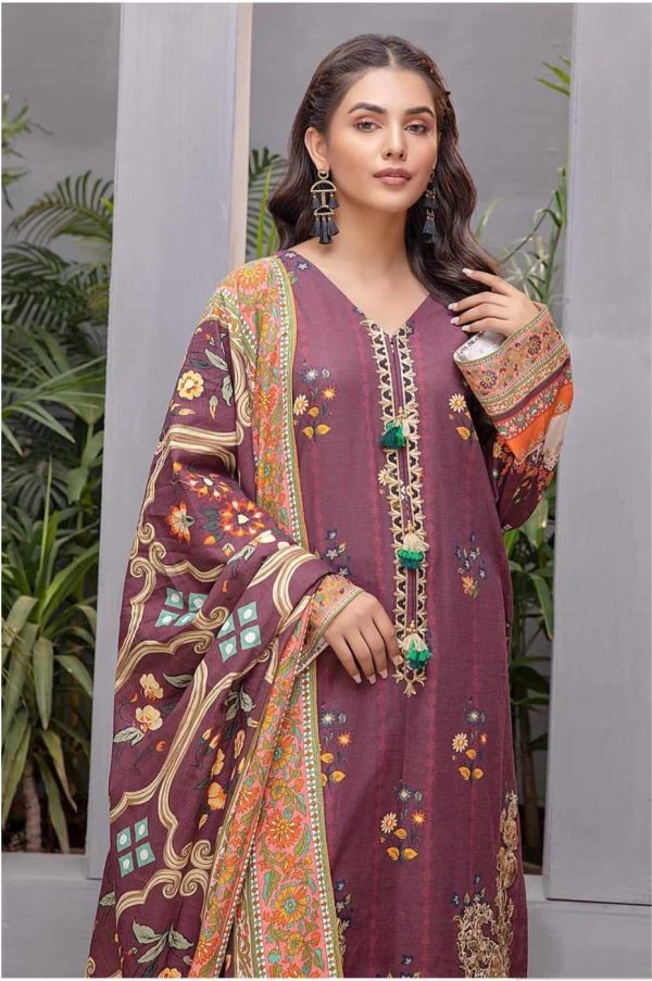 So Kamal Embroidered Khaddar 3pc