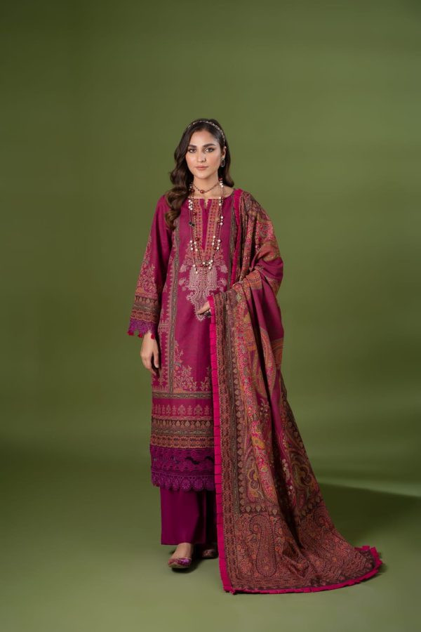 MAUSUMMERY UNSTITCHED DIGITAL KHADDAR VOL 4 (RUBBY)