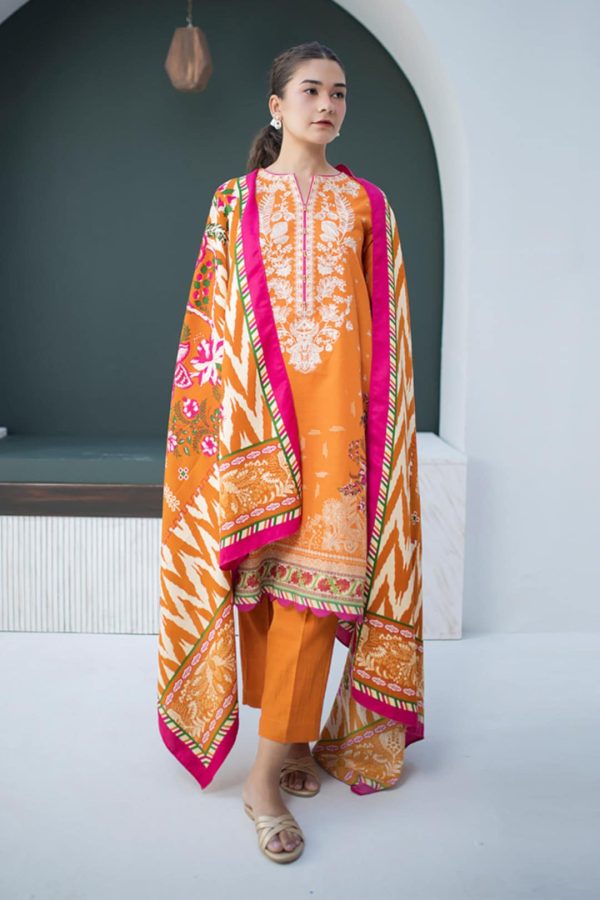 ZELLBURY UNSTITCHED EMBROIDERED KHADDAR 3PC