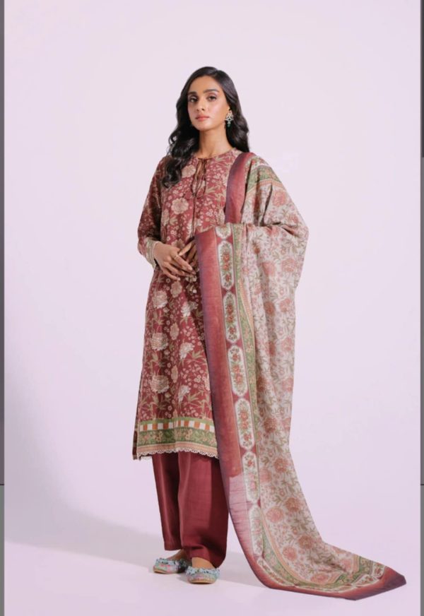 ETHNIC UNSTITCHED PRINTED KHADDAR 3PC