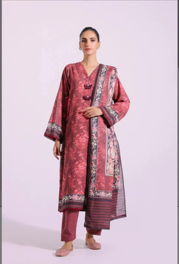ETHNIC UNSTITCHED PRINTED KHADDAR 3PC
