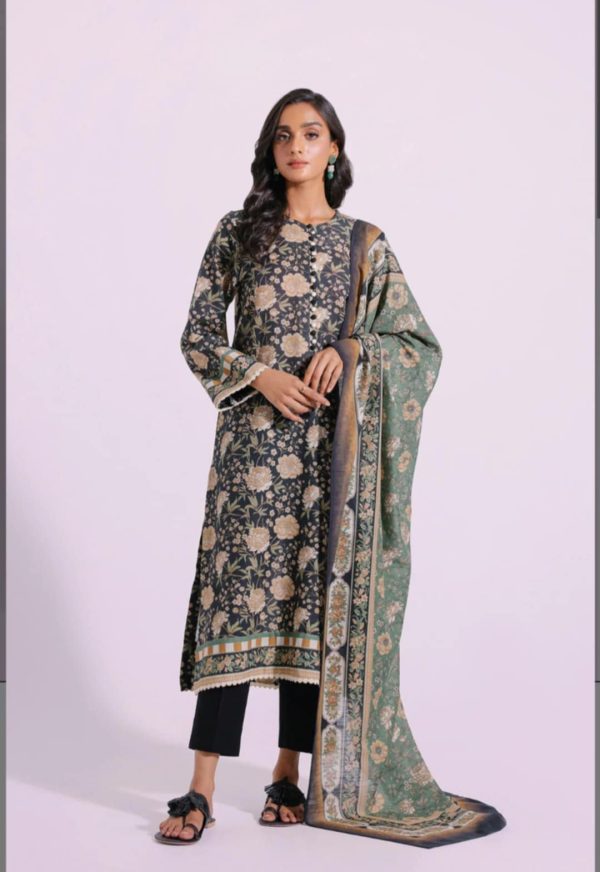 ETHNIC UNSTITCHED PRINTED KHADDAR 3PC